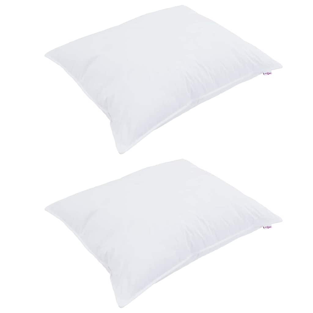 Vidaxl hoofdkussen met kussen 2 pcs wit 50 x 75 cm katoen