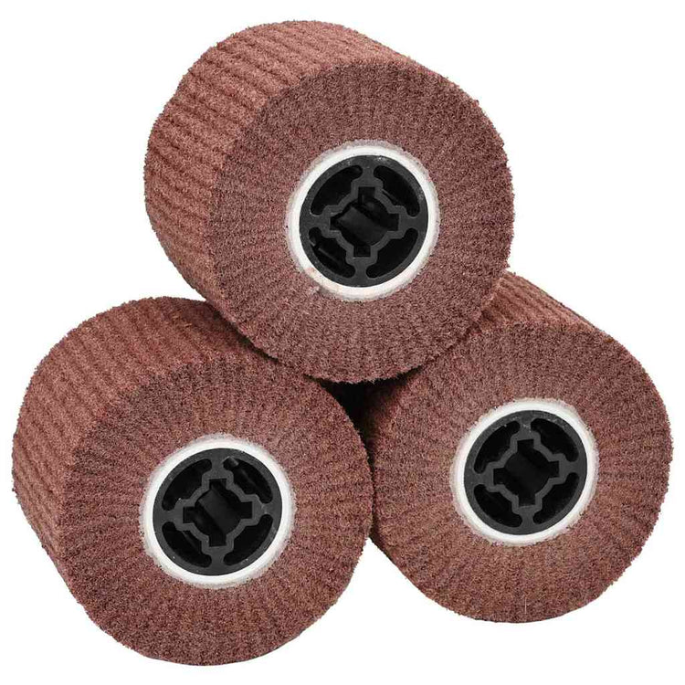 Vidaxl schuurrollen 3 st bruin 12 x 12 x 10 cm synthetische vezel