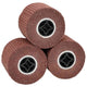 Vidaxl schuurrollen 3 st bruin 12 x 12 x 10 cm synthetische vezel