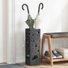 Vidaxl paraplu standaard met opslag zwart 15,5 x 15,5 x 49 cm metaal