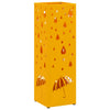 Vidaxl paraplu standaard mosterdgeel 15,5 x 15,5 x 49 cm metaal