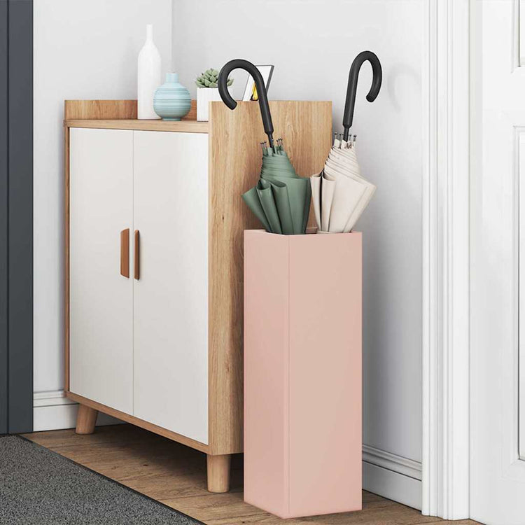 Vidaxl paraplu standaard met opslag roze 15,5 x 15,5 x 49 cm metaal