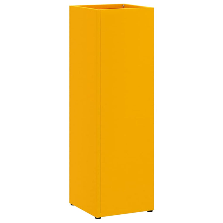 Vidaxl regen paraplu standaard mosterdgeel 15,5 x 15,5 x 49 cm staal