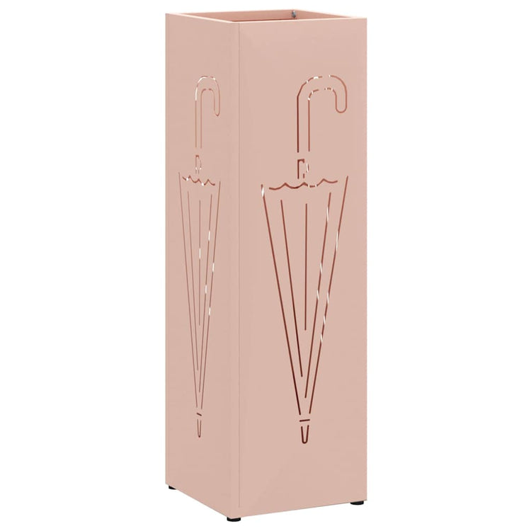 Vidaxl paraplu standaard met opslag roze 15,5 x 15,5 x 49 cm metaal