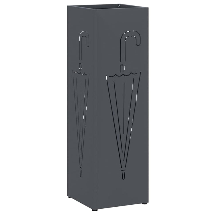 Vidaxl regen paraplu standaard antraciet 15,5 x 15,5 x 49 cm staal
