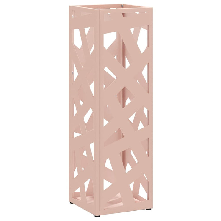 Vidaxl regen paraplu standaard roze 15,5 x 15,5 x 49 cm staal
