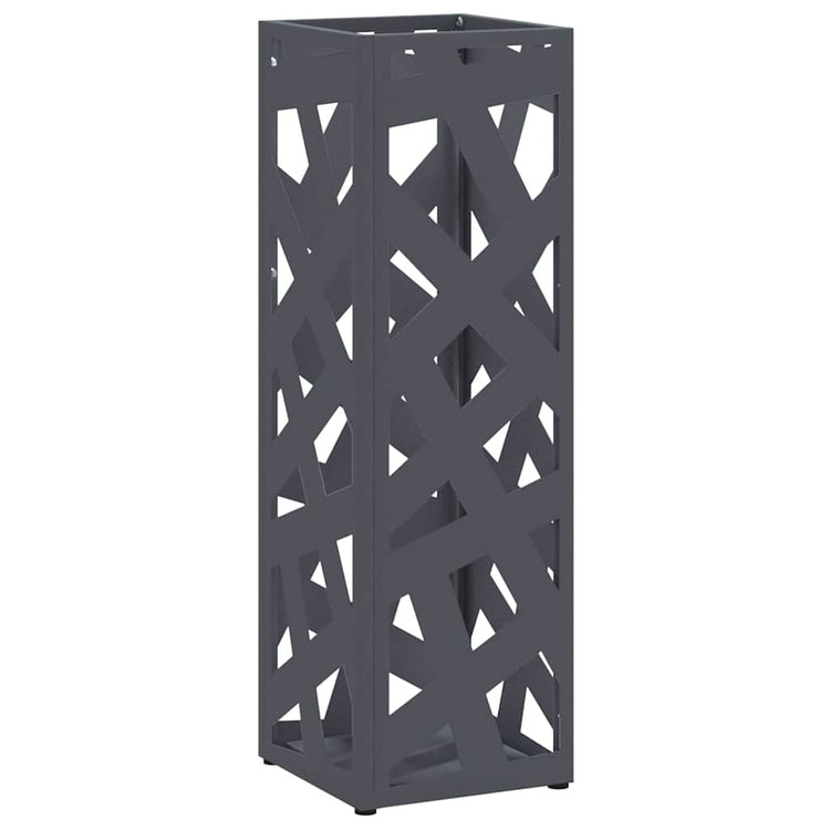 Vidaxl regen paraplu standaard antraciet 15,5 x 15,5 x 49 cm staal