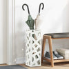 Vidaxl paraplu standaard met opslag wit 15,5 x 15,5 x 49 cm metaal