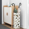 Vidaxl paraplu standaard met opslag wit 15,5 x 15,5 x 49 cm metaal