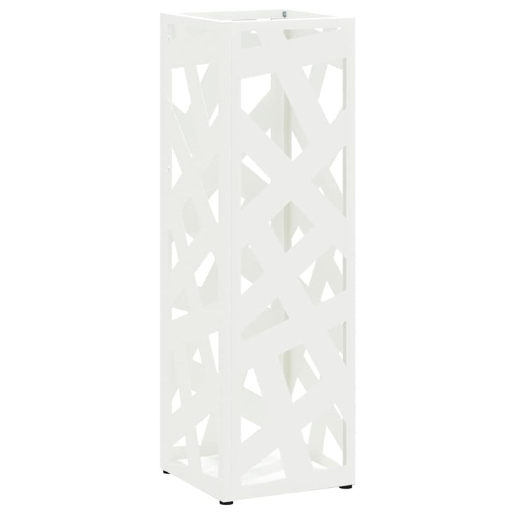 Vidaxl regen paraplu standaard wit 15,5 x 15,5 x 49 cm staal