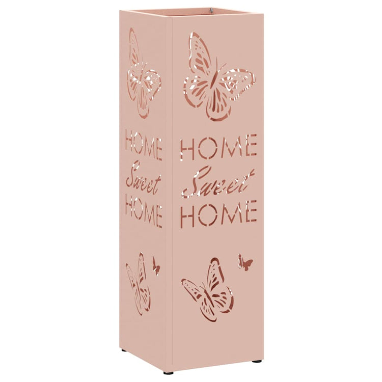 Vidaxl regen paraplu standaard roze 15,5 x 15,5 x 49 cm staal