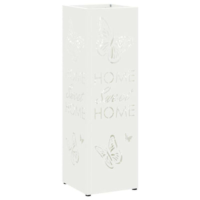 Vidaxl regen paraplu standaard wit 15,5 x 15,5 x 49 cm staal