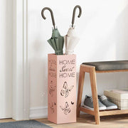 Vidaxl regen paraplu standaard roze 15,5 x 15,5 x 49 cm staal - afbeelding 1