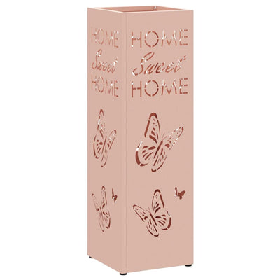 Vidaxl regen paraplu standaard roze 15,5 x 15,5 x 49 cm staal