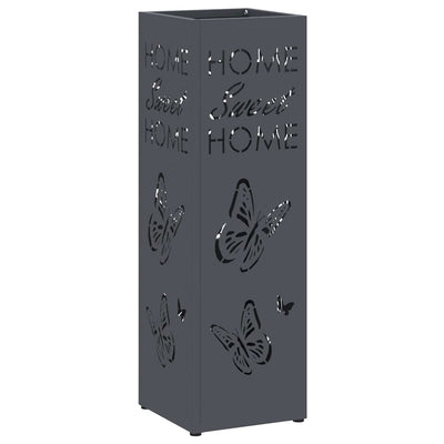 Vidaxl regen paraplu standaard antraciet 15,5 x 15,5 x 49 cm staal