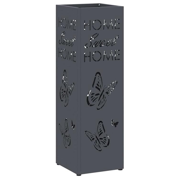 Vidaxl regen paraplu standaard antraciet 15,5 x 15,5 x 49 cm staal