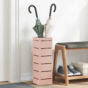 Vidaxl paraplu standaard met opslag roze 15,5 x 15,5 x 49 cm metaal - afbeelding 1