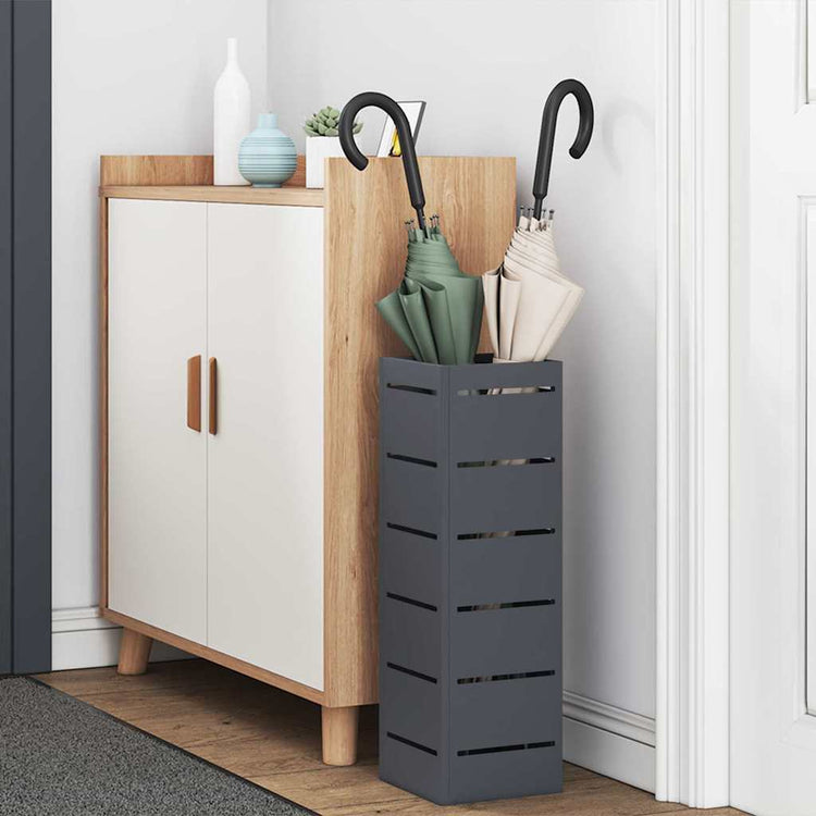Vidaxl regen paraplu standaard antraciet 15,5 x 15,5 x 49 cm staal