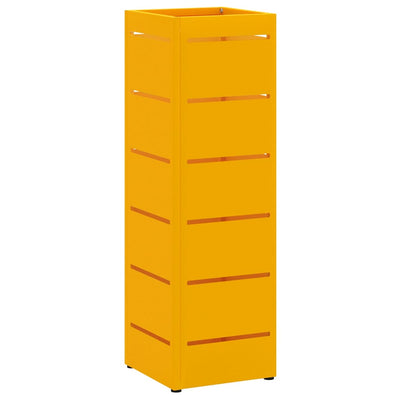 Vidaxl regen paraplu standaard mosterdgeel 15,5 x 15,5 x 49 cm staal