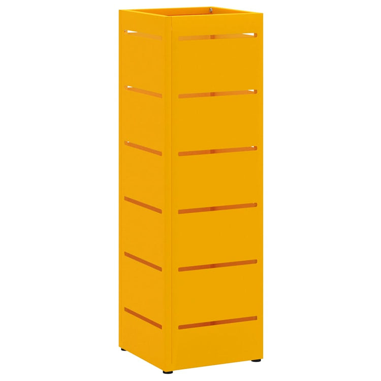Vidaxl regen paraplu standaard mosterdgeel 15,5 x 15,5 x 49 cm staal