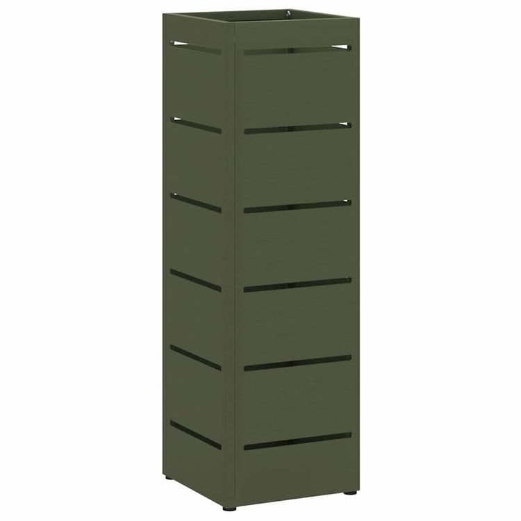 Vidaxl paraplu standaard olijfgroen 15,5 x 15,5 x 49 cm metaal