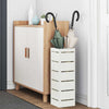 Vidaxl paraplu standaard met opslag wit 15,5 x 15,5 x 49 cm staal