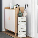 Vidaxl regen paraplu standaard wit 15,5 x 15,5 x 49 cm staal - afbeelding 3