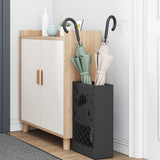 Vidaxl regen paraplu standaard zwart 28 x 12 x 41 cm staal - afbeelding 3