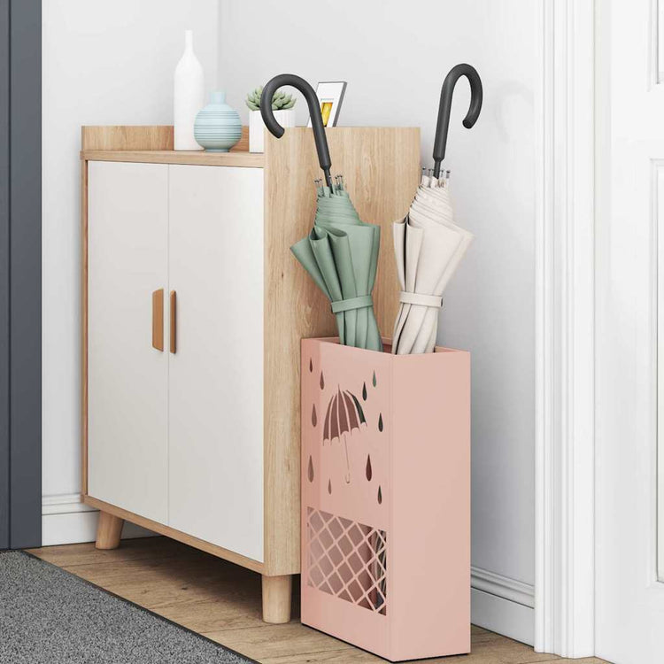 Vidaxl regen paraplu standaard roze 28 x 12 x 41 cm staal