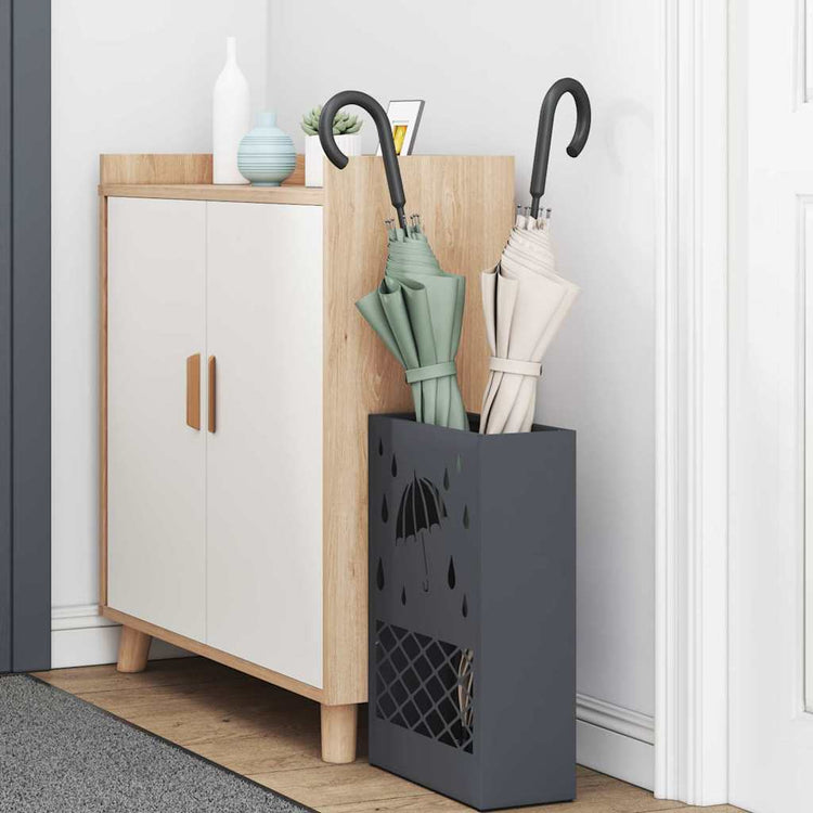 Vidaxl regen paraplu standaard antraciet 28 x 12 x 41 cm staal