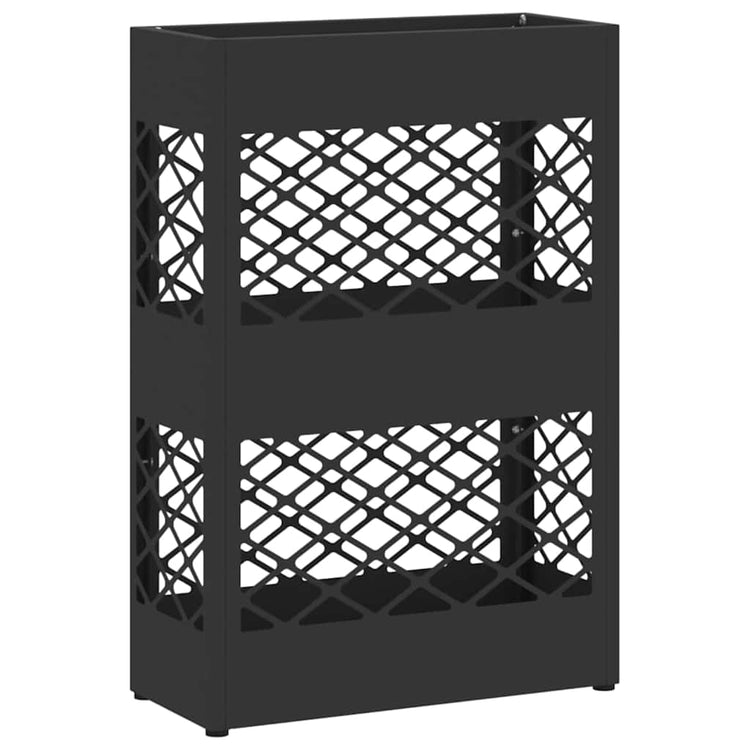 Vidaxl regen paraplu standaard zwart 28 x 12 x 41 cm staal
