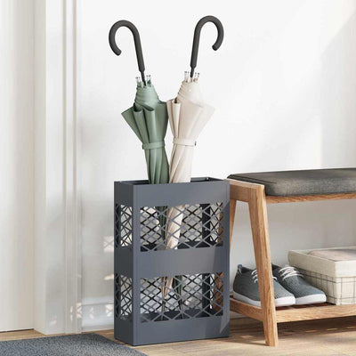 Vidaxl regen paraplu standaard antraciet 28 x 12 x 41 cm staal