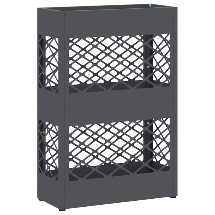 Vidaxl regen paraplu standaard antraciet 28 x 12 x 41 cm staal