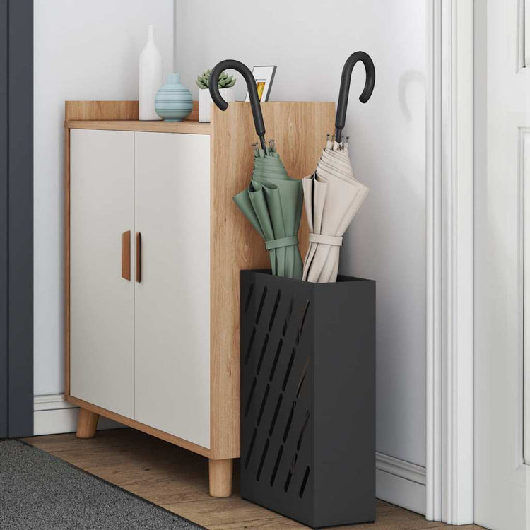 Vidaxl regen paraplu standaard zwart 28 x 12 x 41 cm staal