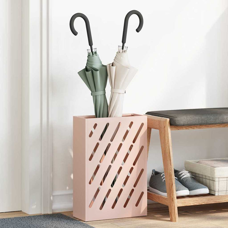 Vidaxl regen paraplu standaard roze 28 x 12 x 41 cm staal