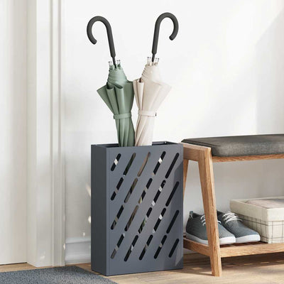 Vidaxl regen paraplu standaard antraciet 28 x 12 x 41 cm staal