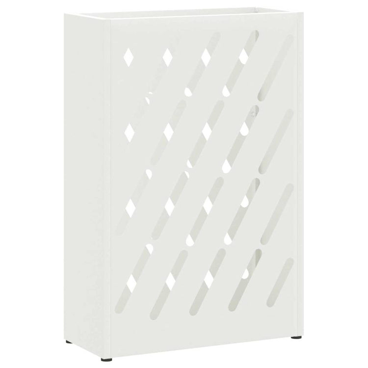 Vidaxl regen paraplu standaard wit 28 x 12 x 41 cm staal