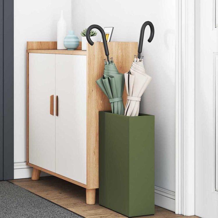 Vidaxl regen paraplu standaard olijfgroen 28 x 12 x 41 cm staal