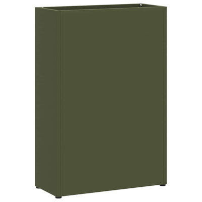 Vidaxl regen paraplu standaard olijfgroen 28 x 12 x 41 cm staal