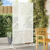 Vidaxl privacyscherm wit 100 x 50 x 180 cm staal