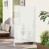Vidaxl privacyscherm 100 x 50 x 180 cm staal wit - afbeelding 3
