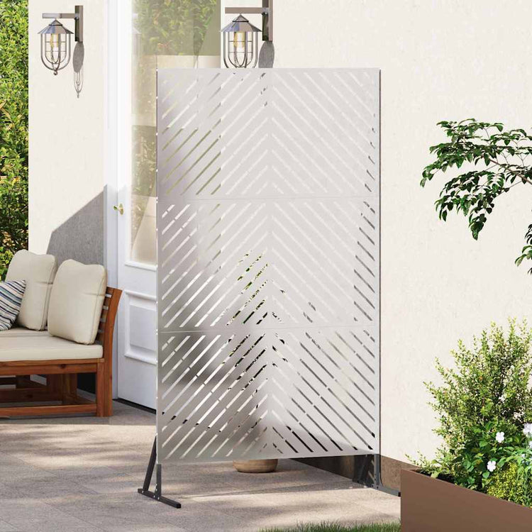 Vidaxl privacyscherm 100 x 50 x 180 cm roestvrij staal zilver