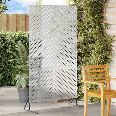 Vidaxl privacyscherm 100 x 50 x 180 cm gegalvaniseerd staal zilver