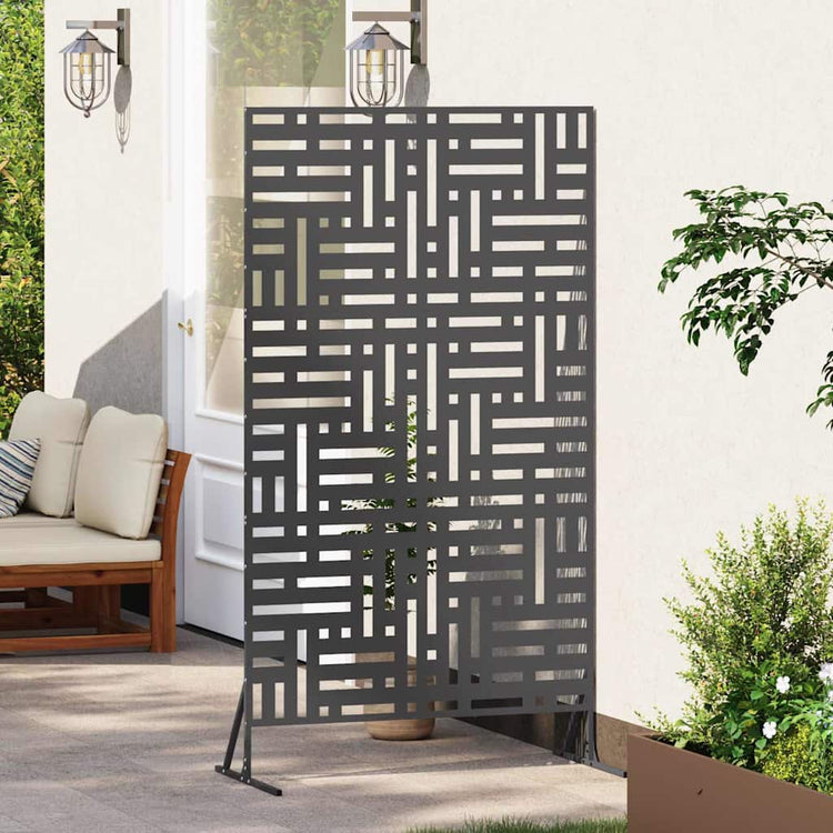 Vidaxl privacyscherm 100 x 50 x 180 cm staal zwart