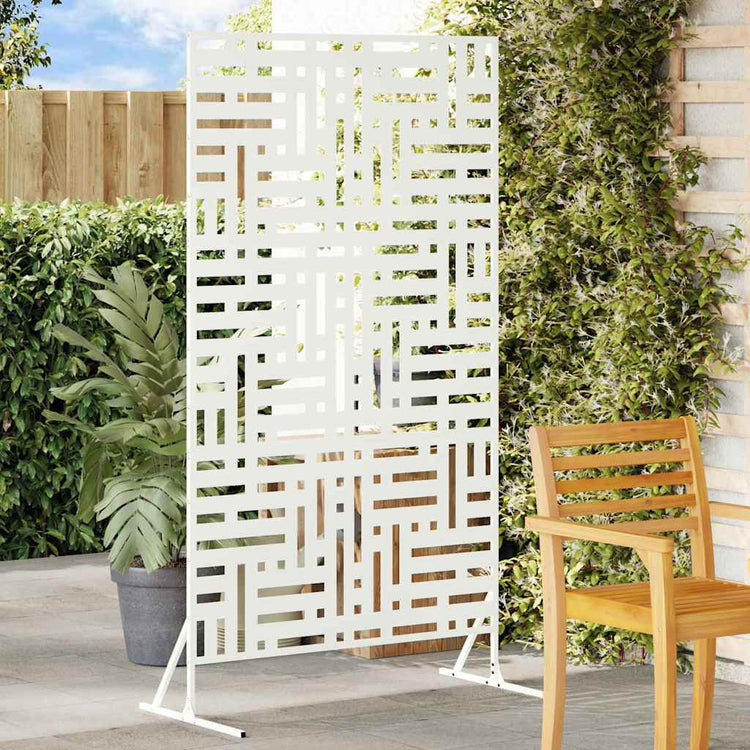 Vidaxl privacyscherm 100 x 50 x 180 cm staal wit