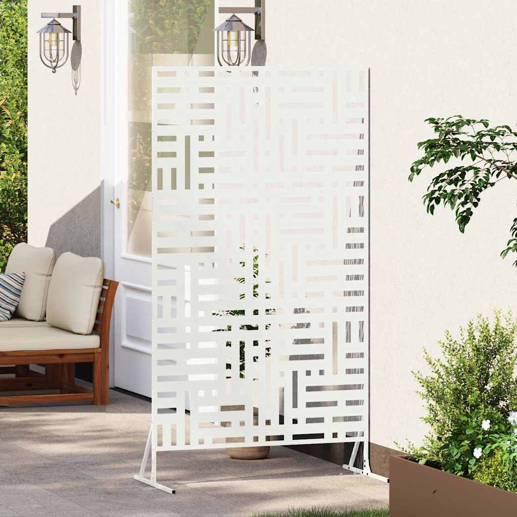 Vidaxl privacyscherm wit 100 x 50 x 180 cm staal