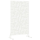 Vidaxl privacyscherm 100 x 50 x 180 cm staal wit - afbeelding 2