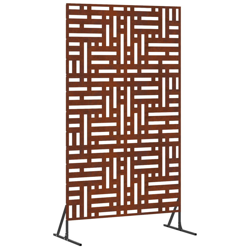 Vidaxl privacyscherm grijs 100 x 50 x 180 cm cortenstaal
