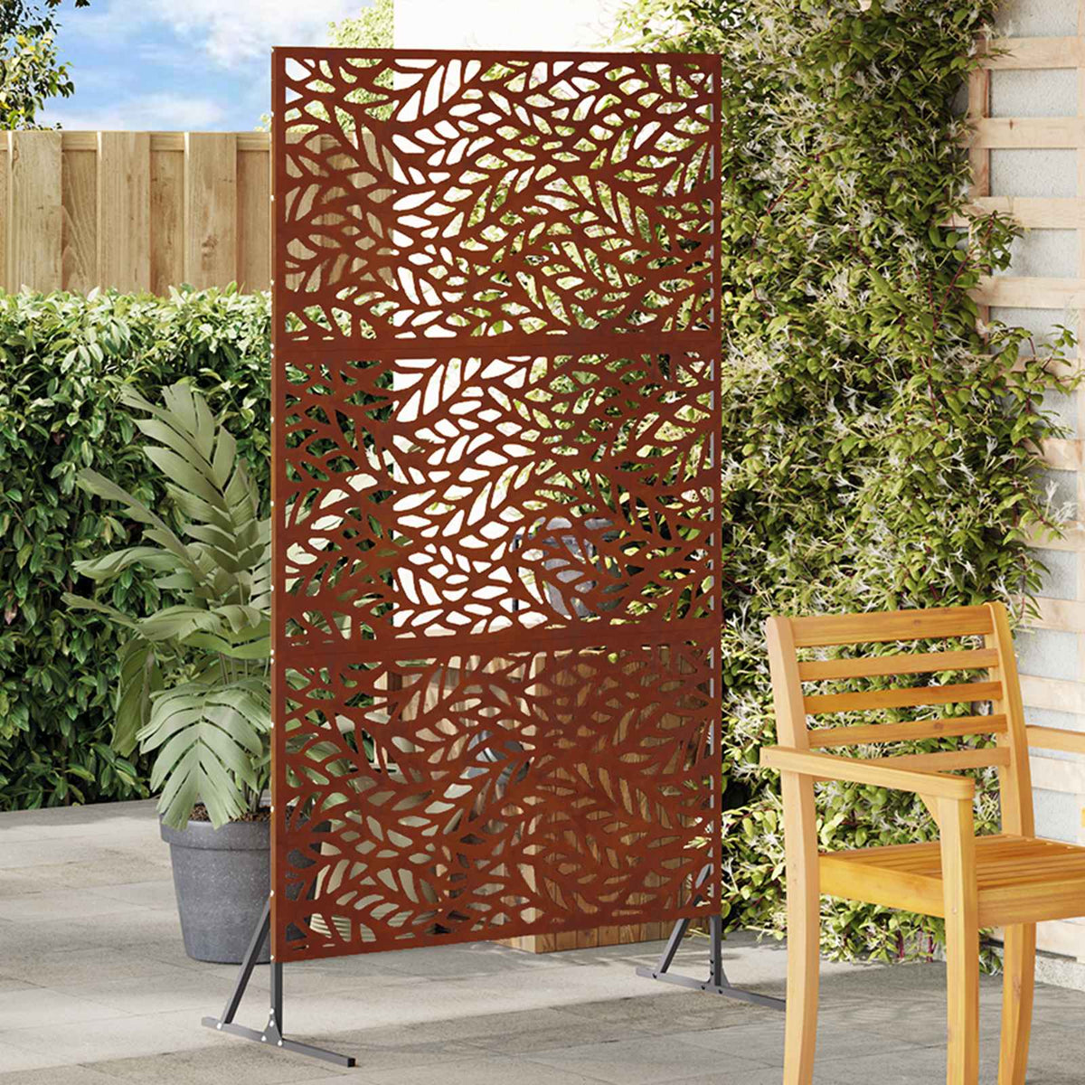 Vidaxl privacyscherm 100 x 50 x 180 cm weervast staal roestkleurig