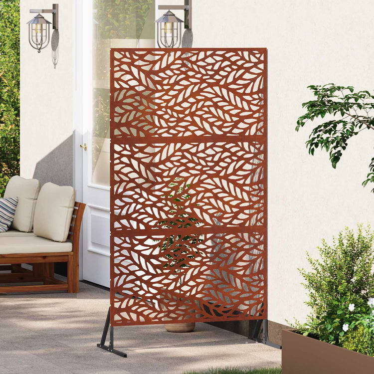 Vidaxl privacyscherm 100 x 50 x 180 cm weervast staal roestkleurig